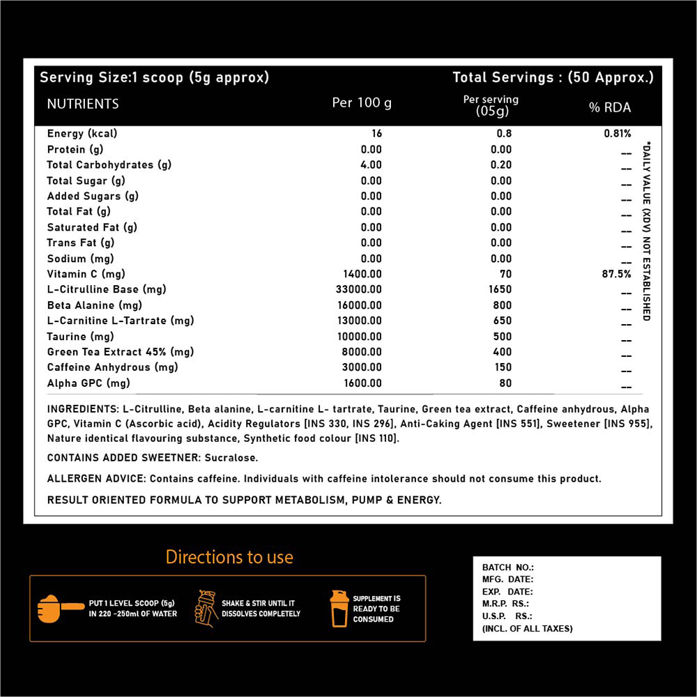 Meta Boost 3-in-1 Back Label